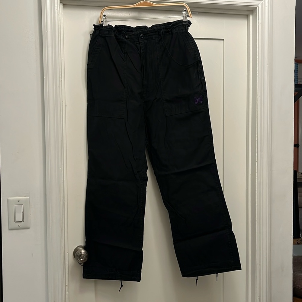 Black Needles Cargo Pants